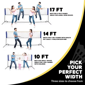 Red de <span class=keywords><strong>Tenis</strong></span> Portátil y Resistente, Red Deportiva de Altura Ajustable para <span class=keywords><strong>Tenis</strong></span>, Pickleball, Entrenamiento en el Patio Trasero, Fácil de Montar - Product Image 3