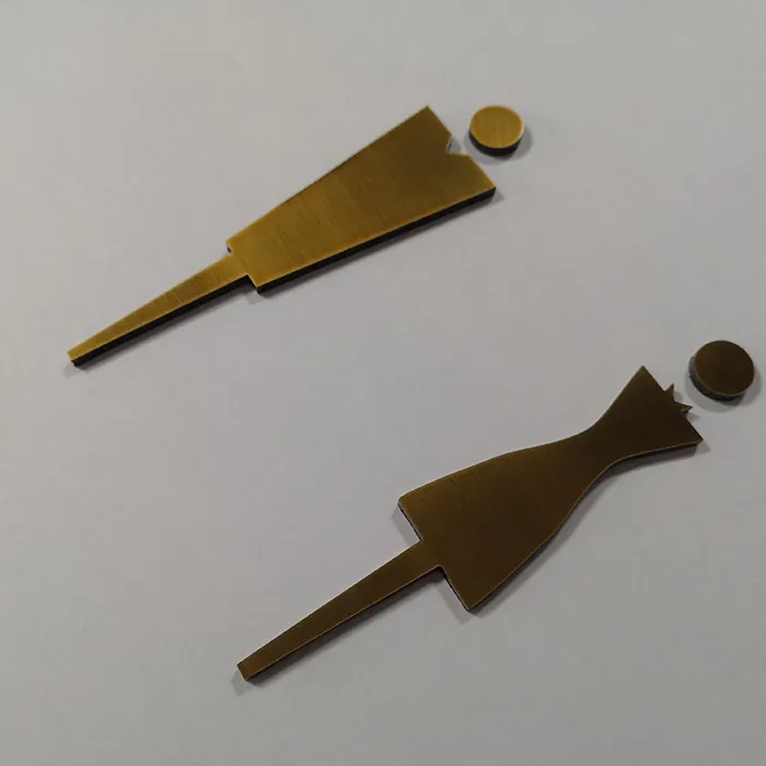 Бесплатная доставка, 3D знак двери унитаза из нержавеющей стали для мужчин и женщин, знак для ванной комнаты