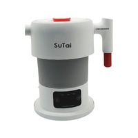 Bouilloire électrique pliable de 0,6 L, petite bouilloire électrique de voyage, mini bouilloire thermostatique, isolation domestique intégrée, bouilloire intelligente numérique