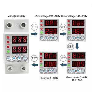 40A 63A 80A 220V 230V <strong>Voltage</strong> Protector Din Rail Automatic Adjustable Digital Over Under <strong>Voltage</strong> Protector