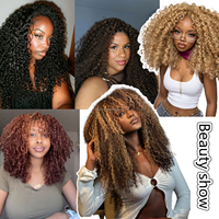 Lot de Tissages de Cheveux Bouclés Pixie en Gros, Mélange de Boucles Pixie, 18 Pouces, 6 Tissages, Cheveux Mixtes Super Doux, Vente Directe Usine