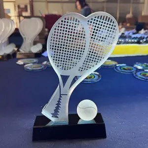 كرة الكريستال للجائزة على طراز تينيس جوائز المنافسات الرياضية التذكارية هدية العمل