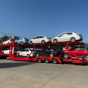 Semi-<span class=keywords><strong>remorque</strong></span> de transport de véhicules à 2 <span class=keywords><strong>essieux</strong></span>, porte-voitures à <span class=keywords><strong>double</strong></span> étage avec châssis en acier Q345 - Product Image 3