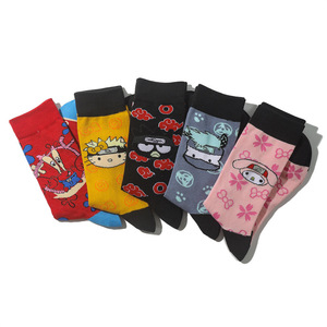Nuovi cartoni animati Anime calcetine di cotone Funky calzini divertenti da uomo Skarpetki Chaussettes donne novità Crew calzini - Product Image 5