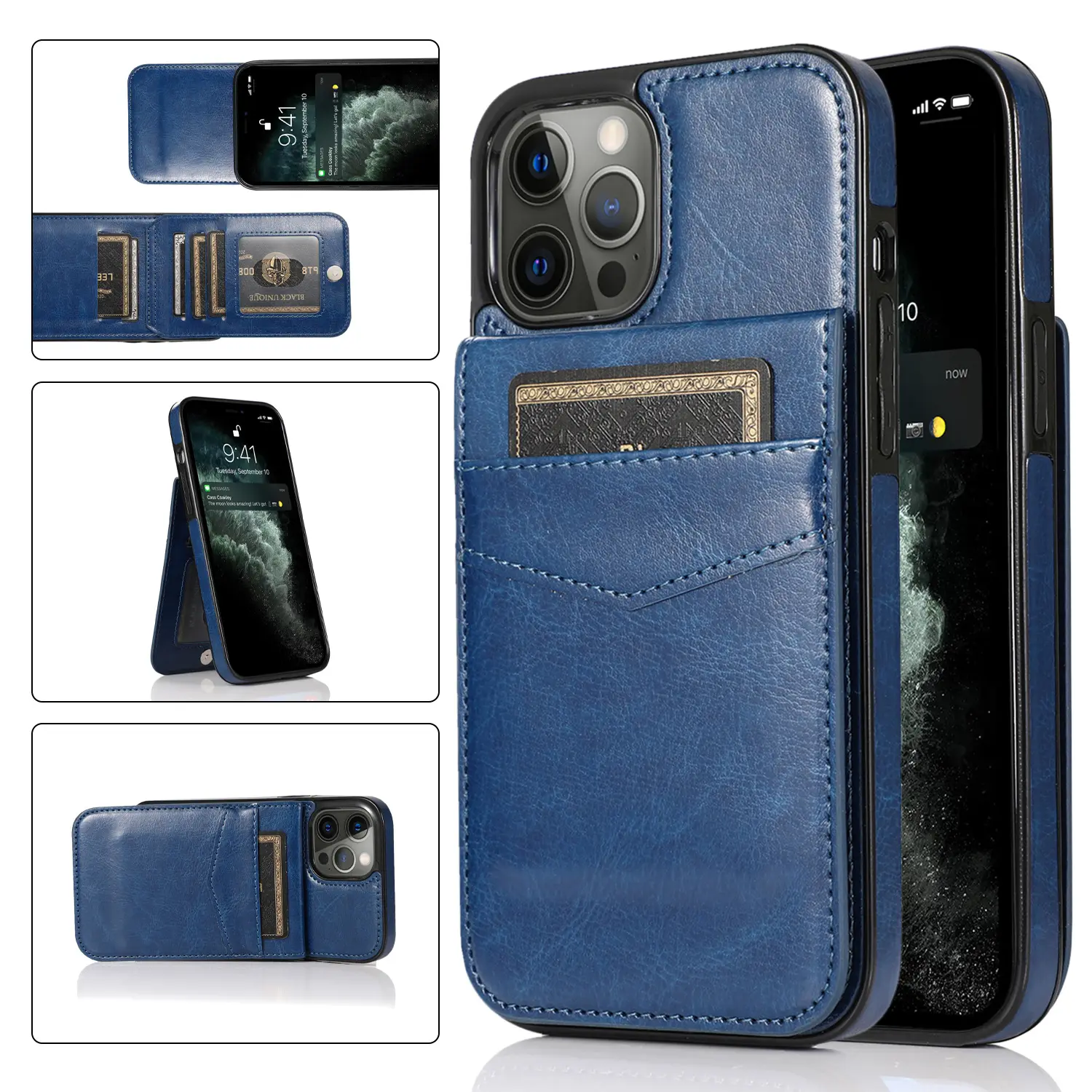 Funda personalizada para iPhone 14, 13, 12, funda con tapa tipo billetera, accesorios para teléfono móvil, funda para iPhone 15