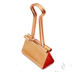 مشبك رابط من مادة الفولاذ 19 مقطع نقود مشابك ورقية ، 12 دفتر يوميات وردي أنيق خاص ذهبي دفتر ملاحظات لطيف - Product Image 1