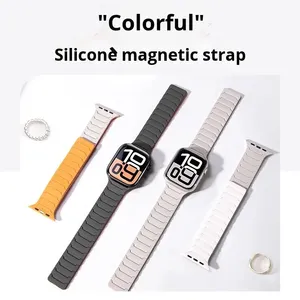 Correa de Silicona para Reloj Apple Watch S 10 11 46mm Ultra 49mm SE 44mm 42mm 38mm, Correa Magnética de Doble Color - Product Image 2
