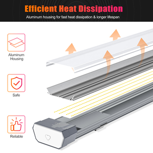 <b>LED</b> Shop <b>Light</b> 100W 120W 1.1m 5000K Daylight with Plug,Linkable <b>Led</b> Garage Ceiling <b>Lights</b>, Workshop,Hanging or Surface Mount - Product Image 6