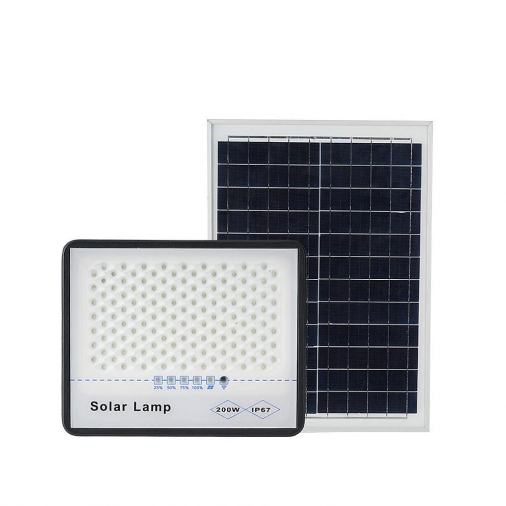 Умное Дистанционное перезаряжаемое солнечное прожекторное освещение 50 Вт 100 Вт 200 Вт 300 Вт Солнечное светодиодное прожекторное освещение с датчиками