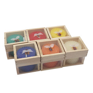 Bougies décoratives neutres en cire d'abeille, emballage en vrac, couleur personnalisable pour mariage, dîner, église - Product Image 4