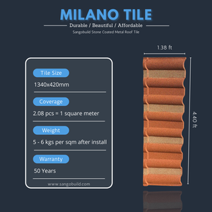 Prix d'usine en Chine Matériaux de construction Style japonais Toiture en métal revêtu de pierre Bardeaux Haute Milano Noir Tôle de toiture - Product Image 3