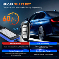 MUCAR SMARTKEY 2PCS Llave Inteligente de Repuesto en Blanco, 4 Botones, 315MHz 433MHz, Llave Remota de Doble Frecuencia con Programador KEY581