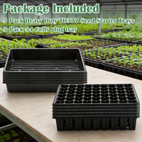 RooTrimmer Lot de 5 plateaux de semis et 5 plateaux de semis à 54 alvéoles pour la germination des graines et la propagation des plantes