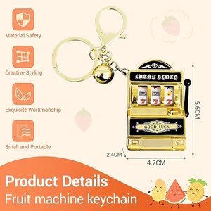 Plastic Slot Machine Keychain Bulk Mini Casino Las Vegas Souvenirs Kawaii Party Decoration Gift Lucky Jackpot Charm Pendant - Product Image 2