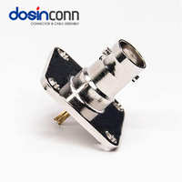 Connecteur coaxial BNC femelle à 4 trous à souder 50 ohms