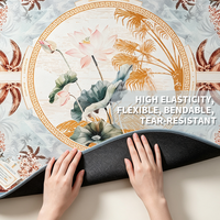 Tapis de jeu de Mahjong américain en boue de diatomée, surface douce, support antidérapant, imperméable, résistant à l'usure, pour réunions de famille et jeux de vacances
