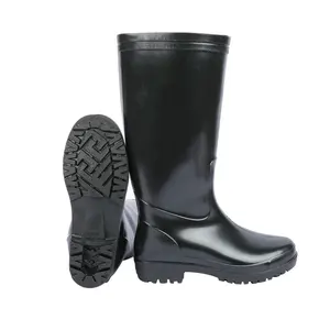 黑色37CM树脂粉雨靴物美价廉，有大量防水靴现货供应