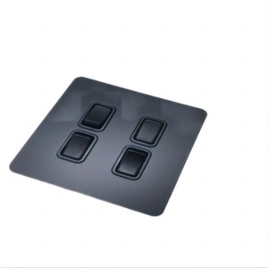 Panneau mural de luxe en acier inoxydable Interrupteurs électriques UK Standard interrupteur d'hôtel personnalisé 86 prises de courant domestique - Product Image 1