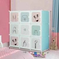 Armario de cubo multiusos de plástico modular, estante de exhibición de bricolaje