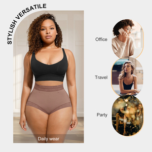 Al por mayor, <span class=keywords><strong>bragas</strong></span> moldeadoras de control de abdomen y levantamiento de glúteos con LOGO personalizado, faja moldeadora adelgazante, pantalones cortos moldeadores para mujer - Product Image 6