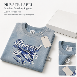 T-shirt graphique vintage personnalisé HuaYi GOTS&OEKO-TEX, coton 220 g/m², streetwear, tee-shirt à étiquette privée, fabricant OEM ODM - Product Image 5