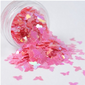 2026 Bulk Holographic Macaron Color Butterfly Shape Polyester Glitter Special Shape For Tumblers <strong>Snow</strong> Globes Nail <strong>Art</strong> - Product Image 3