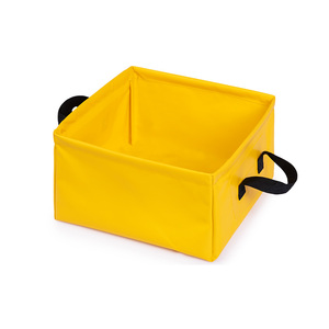 Cubo de agua cuadrado plegado de PVC portátil de 5L de capacidad, lavabo plegable duradero para viajes al aire libre, Camping, pesca, lavado - Product Image 2