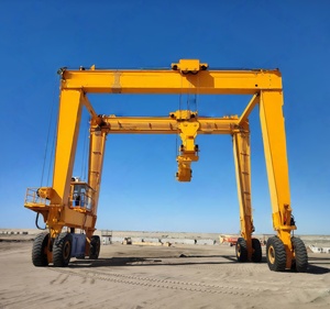 מנוף גשר נייד כבד 50 טון עם צמיגי גומי, מנוע PLC, תיבת הילוכים, הרמה חשמלית, גובה הרמה 10 מטר, שלט רחוק, היגוי 4 גלגלים - Product Image 6