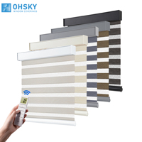 Stores zébrés semi-occultants pour fenêtres de bureau et de cuisine Stores zébrés avec caractéristiques faciles en tissu polyester plastique moderne