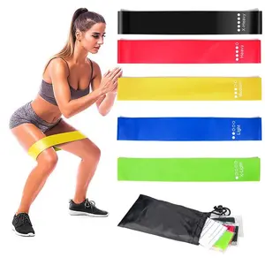 Natural Latex Yoga Pilates Resistance Exercise Bands Workout Bands for Arm Legs and Butt Stretching Strap Resistance Loop Bands