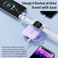 Batterie externe magnétique pliable 3 en 1 avec charge rapide 10000mAh, câble intégré PD22.5W, avec support, Li-Polymère, portable