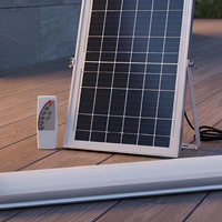 Lampu LED Solar Tri-Proof IP65 Tahan Air, Dapat Diredupkan, Model Tabung dengan Panel Surya Terpisah dan Remote Control 40W 100W untuk Gudang/Pergudangan