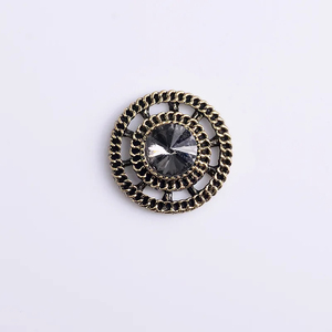 Vintage Metal Cristal Rhinestone Botón Encantos Accesorios DIY Fabricación de joyas - Product Image 4