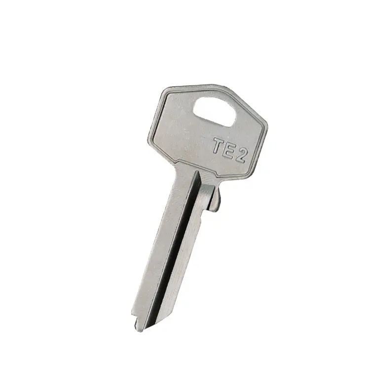 Universal Copper Metal Silver White Color Blank Key Safety Te2 Model Blank Key For Door Lock