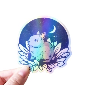 Cartoon Special-shaped Holographic Adhesive Stickers Customized Logo Card Head Individually Packaged Full Cut Photo <b>Frame</b> Use - Product Image 2