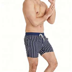 Shorts de plage pour hommes, été, rayés, respirants, imprimés, polyester/nylon, sport, décontractés, extérieur, cordon de serrage, grandes tailles, en stock - Product Image 2