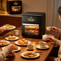 Four à friture sans huile numérique avec fenêtre transparente à 360° pour la vente en gros °   Protection contre la surchauffe par circulation d'air chaud