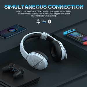 NUBWO G08 Wireless <b>Gaming</b> Headset with Mic, 2.4G+Bluetooth Dual Mode, TF Card Slot, USB Dongle for PC/Console - Product Image 3