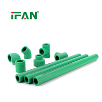 Raccords de tuyauterie PPR verts IFAN 20-110 mm, résistants à la corrosion, pour l'alimentation en eau des bâtiments, directement de l'usine