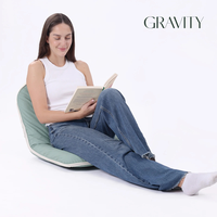 Coussin de sol pliable multifonctionnel en cuir imperméable moderne pour l'extérieur, chaise souple Gravitygroup pour la maison et le jardin