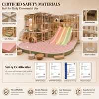 Equipo de juegos interior FEC: Castillo de hadas, tobogán ondulado, túnel de gateo, piscina de bolas. Certificaciones CE, TUV, ISO 9001. Proyecto para centros comerciales.