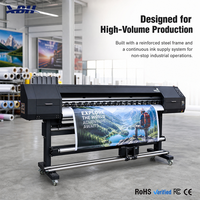 Imprimante jet d'encre UV industrielle automatique 1,8 m avec tête d'impression simple I1600, état neuf, imprimante UV rouleau à rouleau