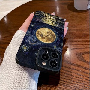 Coque <span class=keywords><strong>de</strong></span> <span class=keywords><strong>téléphone</strong></span> portable en cuir artificiel TPU avec impression <span class=keywords><strong>de</strong></span> peinture à l'huile Lune <span class=keywords><strong>Mer</strong></span> <span class=keywords><strong>Eau</strong></span> pour iPhone X Xr 11 12 13 14 15 16 17 18 Pro Max - Product Image 4