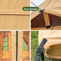 Tente de camping extérieure quatre saisons en aluminium, toile Oxford PVC double couche, imperméable, avec maille, en coton, portable, ouverture automatique