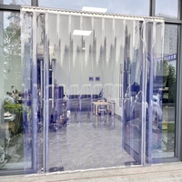 Rideau souple en PVC transparent de 1,3 à 3 mm pour porte, résistant au vent, pour atelier, anti-poussière, rideau de séparation pour climatisation