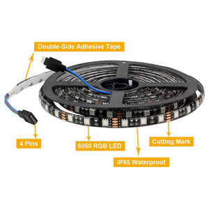 ไฟ LED แถบ PCB แบบกันน้ำ 5 ม. 10 ม. ควบคุมด้วยรีโมท IR 12V สำหรับใช้ภายในอาคาร พร้อมระบบควบคุมผ่านแอพ - Product Image 2