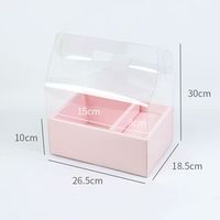 Nouveauté : Boîte cadeau transparente en PVC pour gâteau, avec logo personnalisé, pour fleurs et cadeaux, emballage en plastique portable