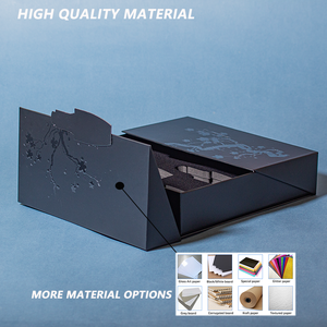 กล่องบรรจุภัณฑ์เครื่องสำอางเปิดประตูแบบแม่เหล็กสองประตูพร้อมแผ่นกระดาษสีเทาแบบยั่งยืนบรรจุภัณฑ์แบบสร้างสรรค์ออกแบบได้ตามต้องการ - Product Image 5