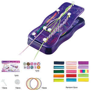 Kit de fabrication de bracelets d'amitié avec <span class=keywords><strong>métier</strong></span> <span class=keywords><strong>à</strong></span> <span class=keywords><strong>tisser</strong></span> en plastique, cadeau d'anniversaire, jouet éducatif d'arts et d'artisanat <span class=keywords><strong>pour</strong></span> enfants de 8 ans et plus - Product Image 2