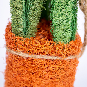 Jouet à mâcher pour petits animaux en matériau naturel, style carotte, en loofah, pour chinchillas, cochons d'Inde, lapins, gerbilles, déguisés en dessin animé, accessoire de cage - Product Image 2